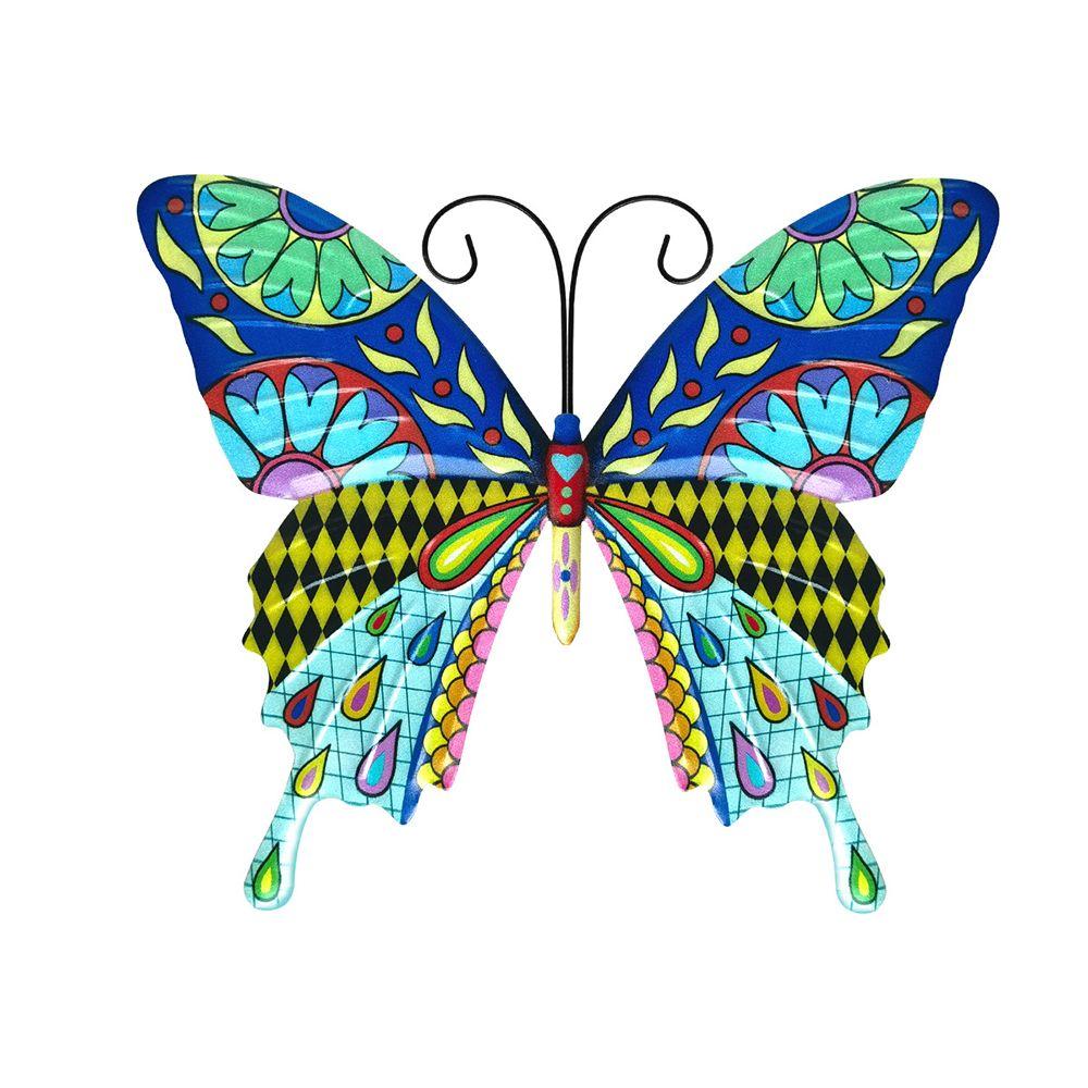 Butterfly Lizard Metal Animal Wall Decor Art Craft Sculpture Hang Indoor Outdoor for Home Garden Office Landscape Decoration