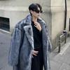New Warm Cold-resistant Fox Fur Jacket Men's Winter Fashion Versatile Faux Fur Coat Trend