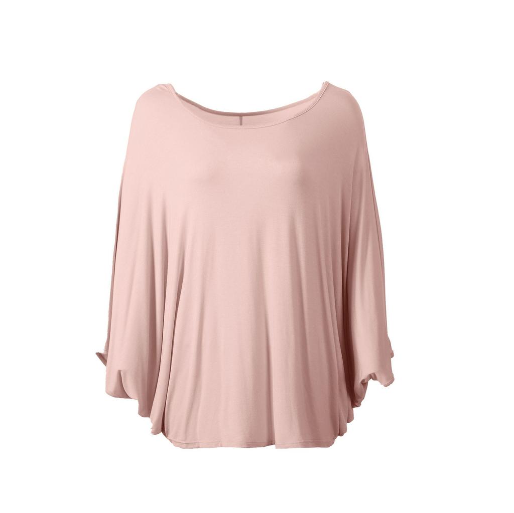 Plus Size Ladies 40-count Modal Batwing-sleeved Tshirt Short Sleeves Slimming Casual T-shirts Loose Tee Tops 13 Colors Japanese-style