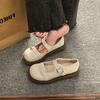 Fashion Shallow Mouth Round Toe Retro Woman Shoes Female Footwear Clogs Platform Dress Summer Creepers New Mary Janes Shoes Woman Flats