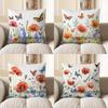 Home Decor Colorful Flowers & Butterflies Decorative Pattern Cushion Cover Suitable For Sofa Bedroom Car Pillow Cover