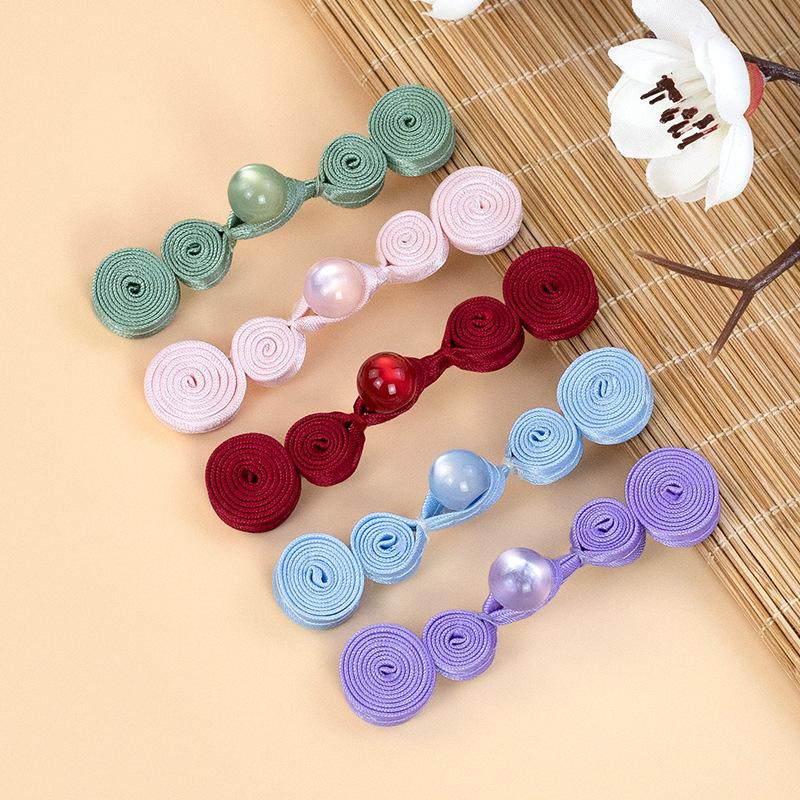 5 Pair Cheongsam Buttons Jade Beads Gourd Disc Buttons Handwoven Cloth Buttons Tang Clothing Decorative Accessories