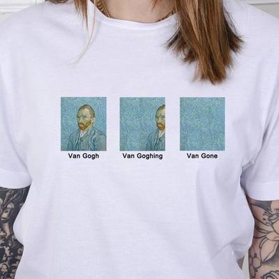 Van Gogh Painting T Shirt Tshirt Women Ulzzang Female Femme Art Streetwear Harajuku T Shirt Tee