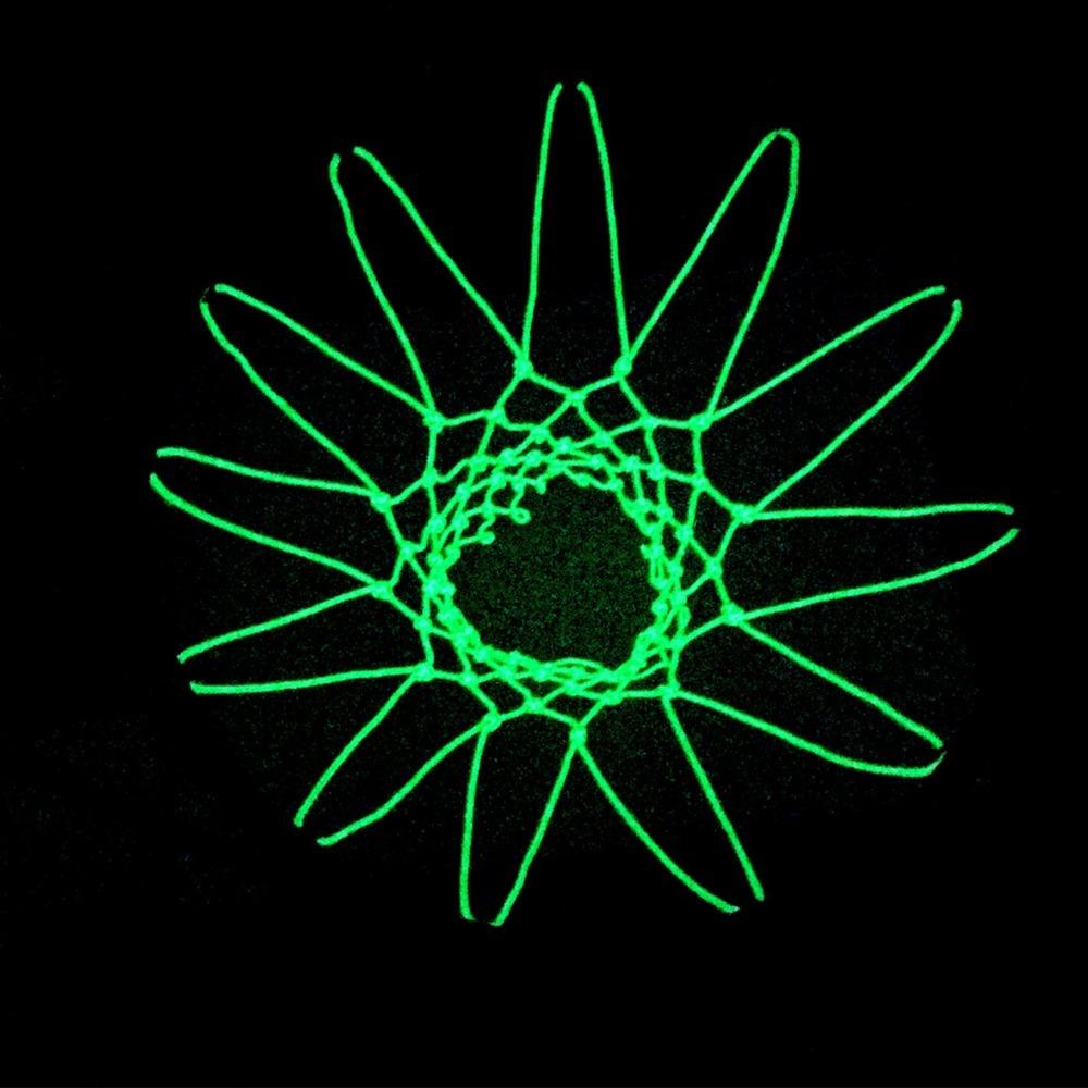 2pcs Knotted Basketball Mesh Replacement All Weather Luminous Basketball Mesh  Indoor Court неоновый зеленый
