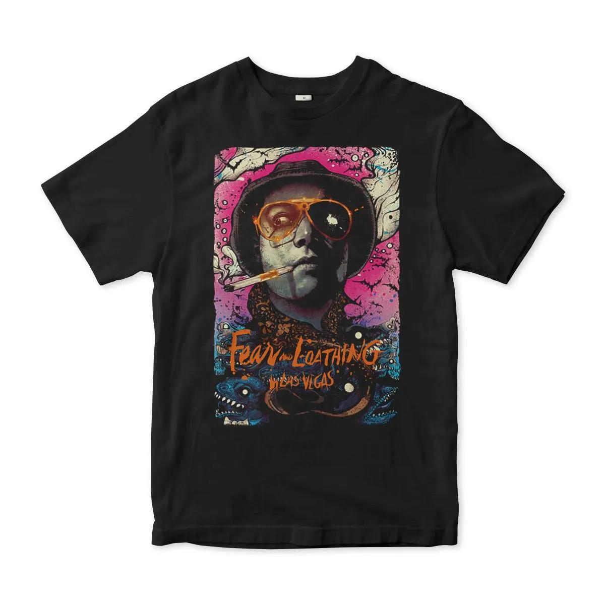 

Fear and Loathing in Las Vegas Pattern Printed Tshirt Unisexs Womens Top SpringSummer Pure Cotton Short Sleeve Unisex Tshirt S