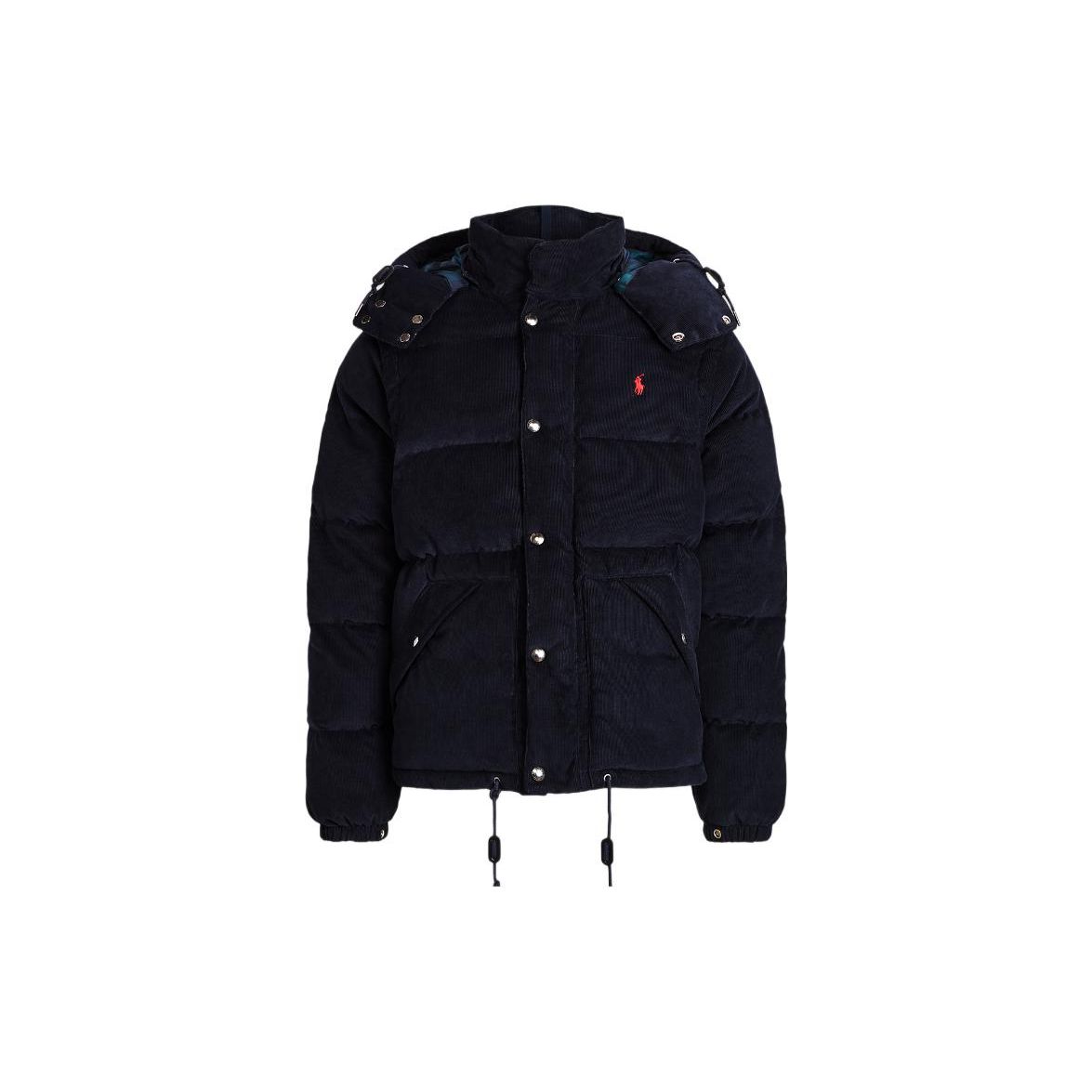 

Polo Ralph Lauren FW22 Logo Embroidered Corduroy Detachable Hood Down Jacket Men Jacket Blue MNPOOTW16020891-410 L