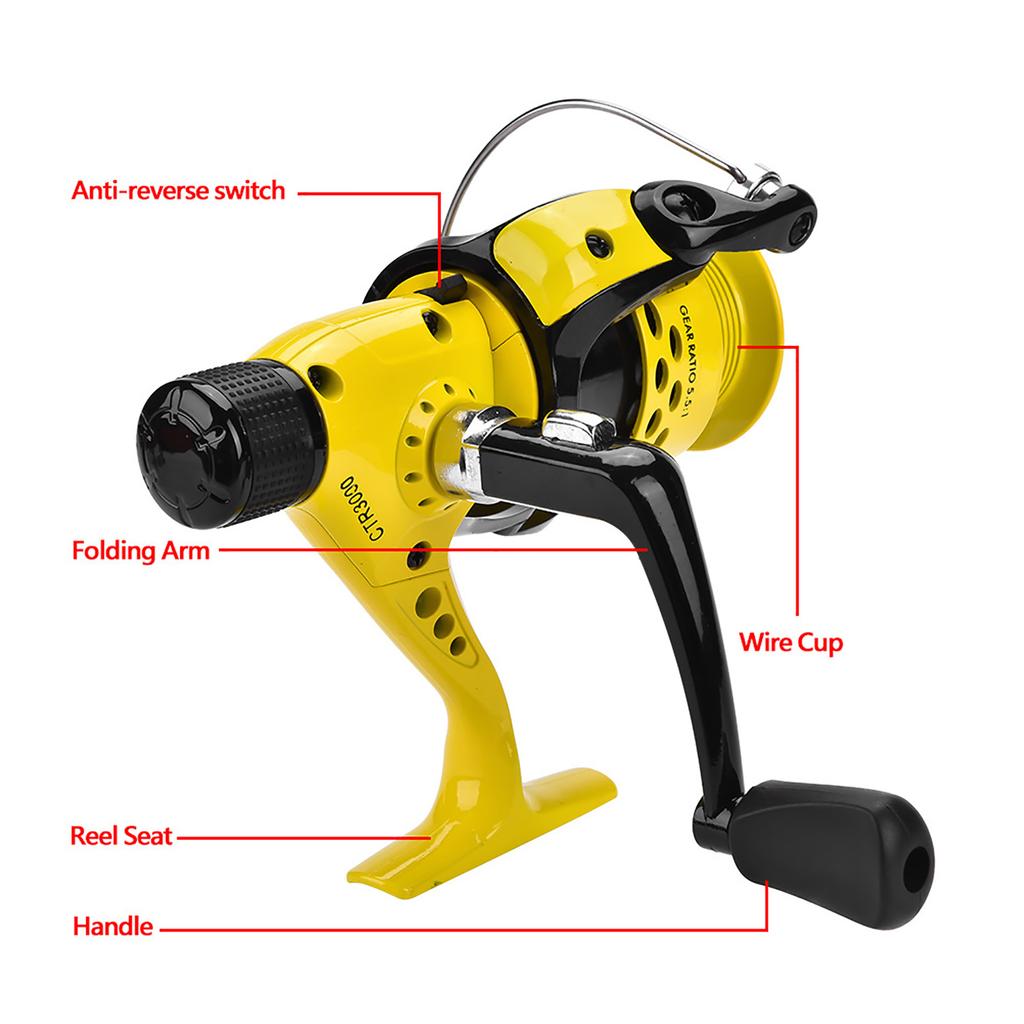 Salt Freshwater Metal Heavy Duty Lightweight Spinning Fishing Reel Tackle Accessory (4000)