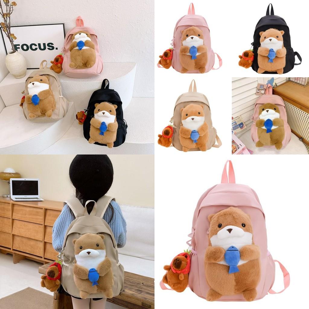 Adorable Cartoon Nylon Backpack For Kids With Large Capacity And Breathable Design
