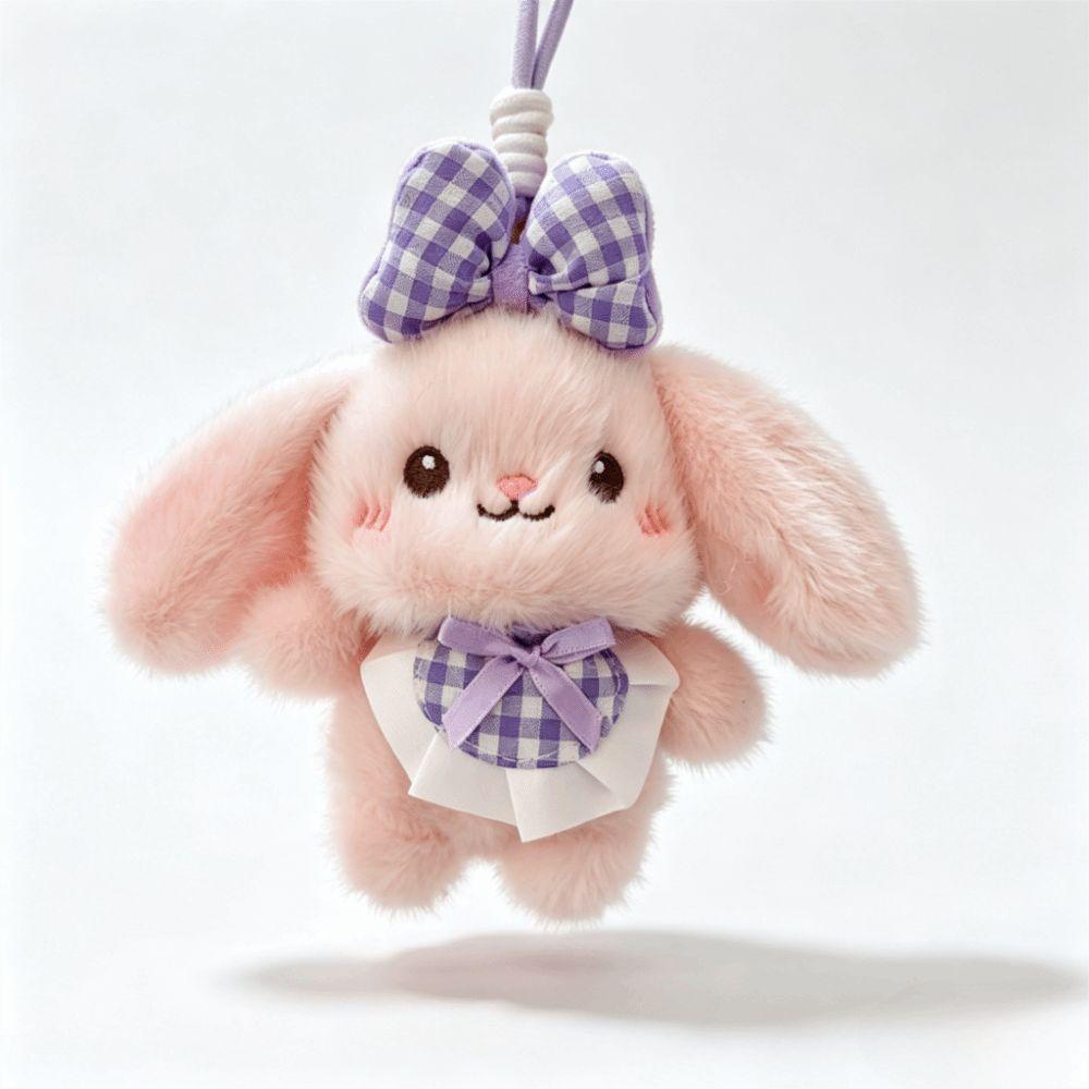 Soft Plush Rabbit Keychain Stuffed Plush Rabbit Keyring Bag Pendant Plush Bunny Keychain Gift