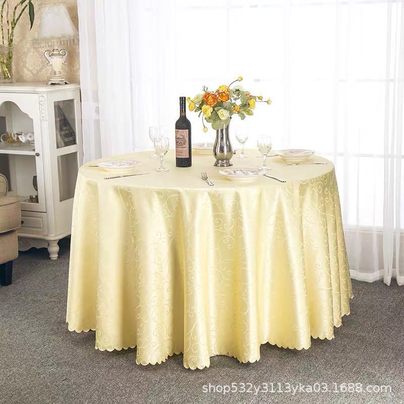 Circular Restaurant Tablecloths Hotel Banquet Tablecloths Suitable for Families Wedding Parties Easy To Maintain Heat-resistant