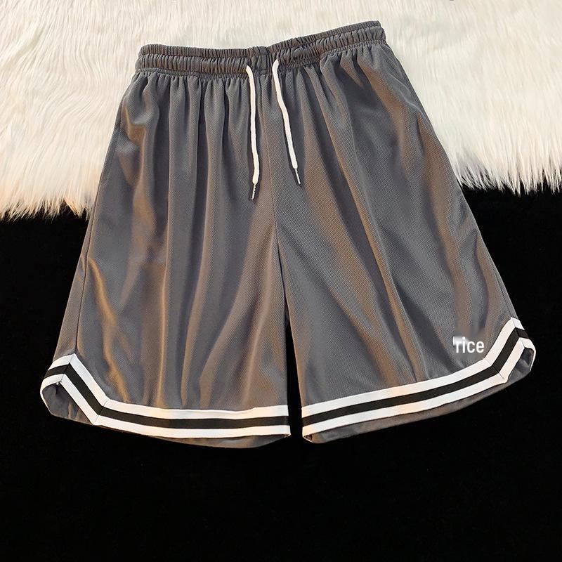 Men's Quick-Dry Ice Silk Basketball Shorts - Casual, Lightweight, Versatile Five-Point Pants
