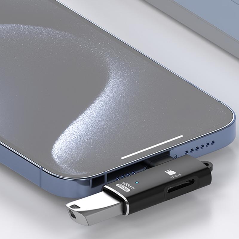 Aluminum USB Type C Data Link Small Storage Card Reader USB Rapid Processor For Camera Laptop Phone Tablet And Computer
