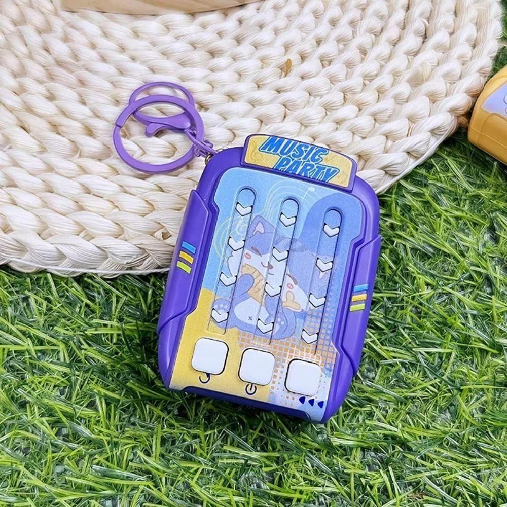 Stress Relief Dancing Machine Keychain Cartoon Fast Push Rhythm Game Machine  Electric