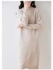 Women's Long Wool Knitted Dress - Over-the-Knee, Semi-High Neck, Loose Fit for Autumn/Winter