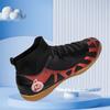 Indoor Flat-soled IC, Unisex Training Shoes for Five-a-side, Anti-slip, Breathable, Wear-resistant, High-top Football Shoes