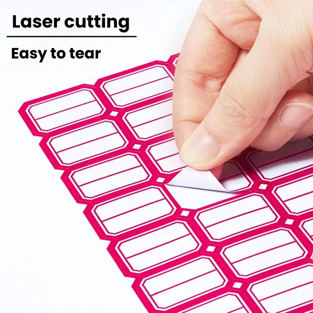 DSB 2400 Pieces 29x20mm Label Paper Stickers, Self-Adhesive Sticky Notes, Easy-Tear Memo Pads, Office Supplies, Markers, Note Pads, Red