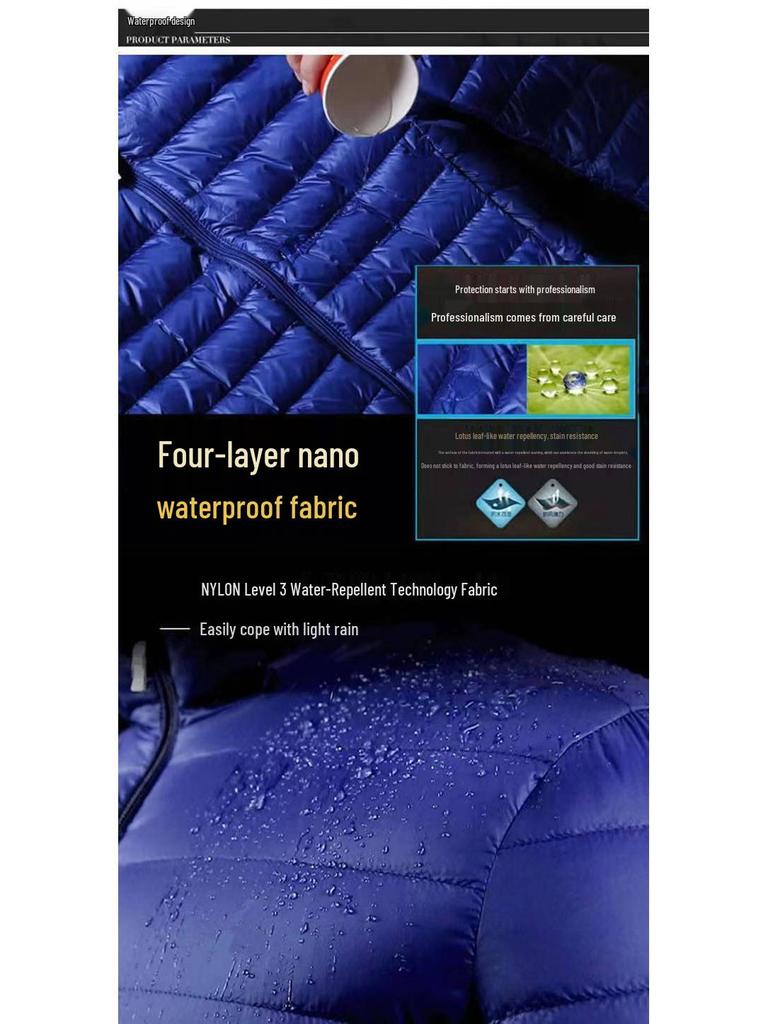 Men's 2023 Lightweight Hooded Cotton Jacket, Warm Winter Outerwear