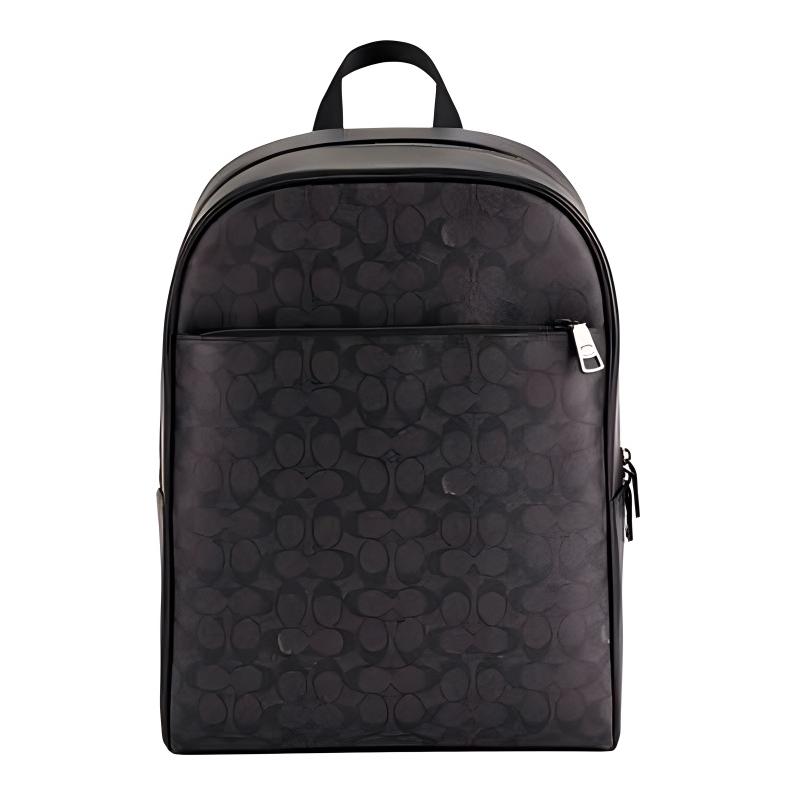 Coach 29 Zaino Classico con Logo in Pelle di Mucca per Presbiopia Grande da Uomo Nero