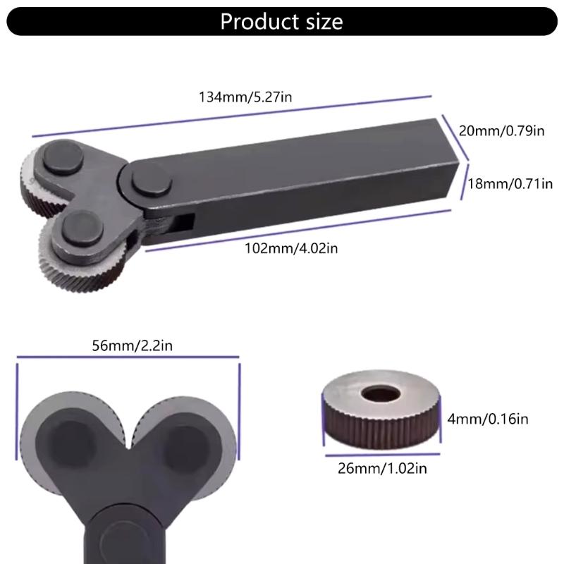 Efficient Precise Engineered Knurling Wheel for Consistent Patterns in Metalwork Suitable for Industrial & Personal Use