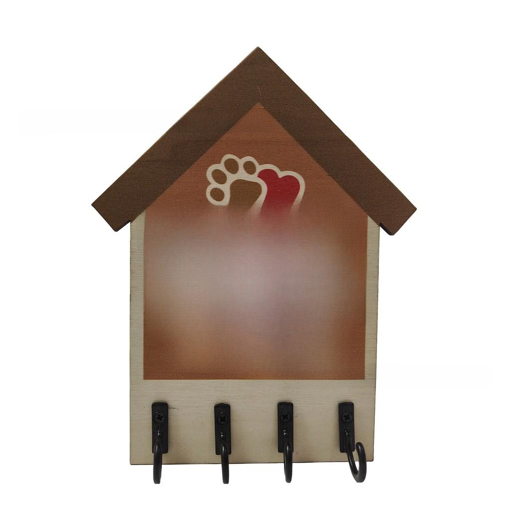 Rustic House Shape Wall Hanger With Home Sign For Wall Decor Gift