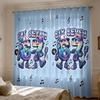 2 Panels 90g Brushed Fabric Curtains Hip Hop 67 SIX SEVEN Headphone Music Print Window Drapes for Bedroom Living Room