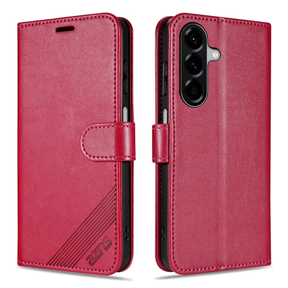 

AZNS For Samsung Galaxy A17 5G Case Anti-Scratch PU Leather Stand Wallet Phone Cover Red