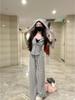 2025 Pink Striped Age-Defying Fashion Set: Women’s Early Autumn Petite Trendy Two-Piece Outfit