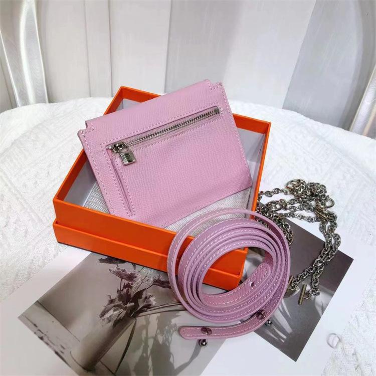 Women's short palm pattern cowhide shoulder crossbody simple new change bag fanny pack wallet card bag integrated bag