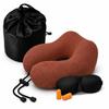 Portable Memory Foam U-Shaped Neck Pillow - Travel Sleep Support and Comfort