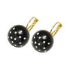 Black White Round Ball Ear Buckles Zinc Zinc Alloy Dangle Earrings Fashion Polka Dot Earrings  Party Wear