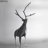 Creative Sika Deer Sculpture Abstract Crafts Desk Decoration Metal Elk Animal Statue Artwork Ornaments Room Aesthetics Decor
