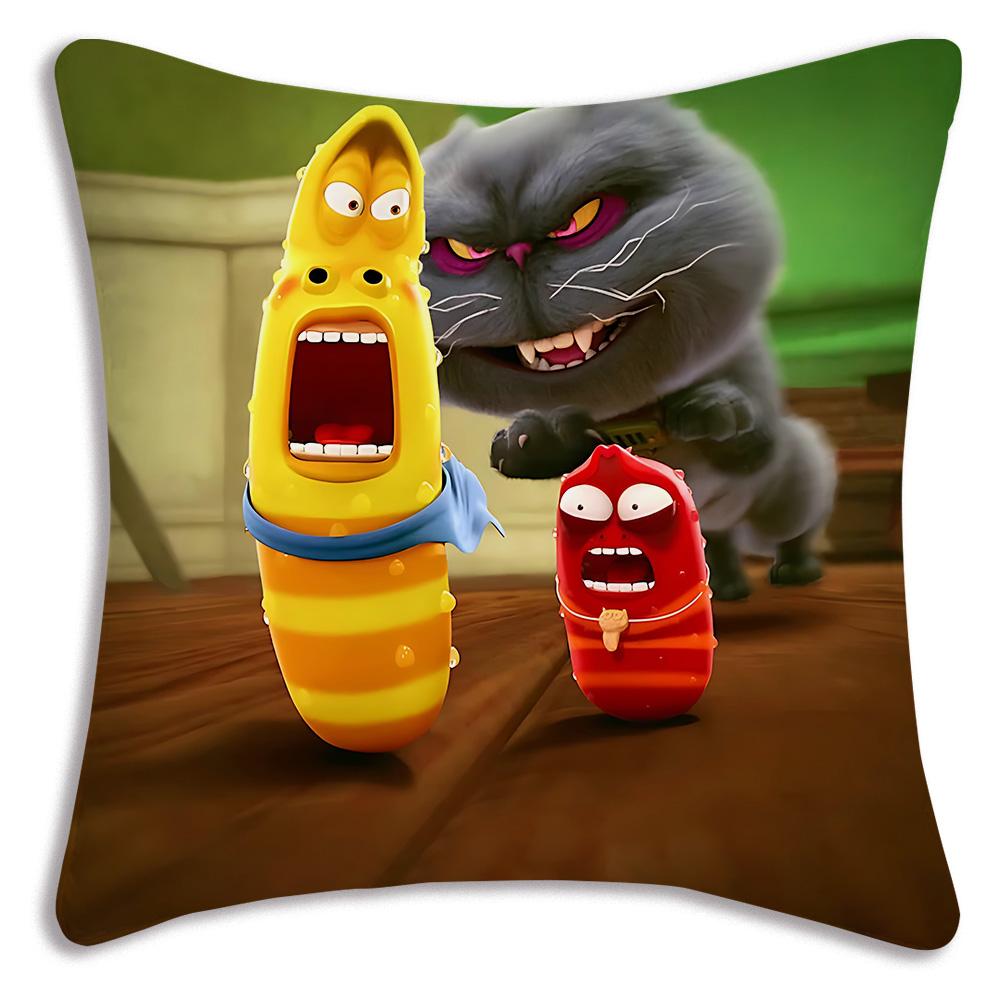 Funny Anime For Larvas Pillow Covers Cartoon Sofa Decorative Home Double-sided Printing Short Plush Cute Cushion Cover