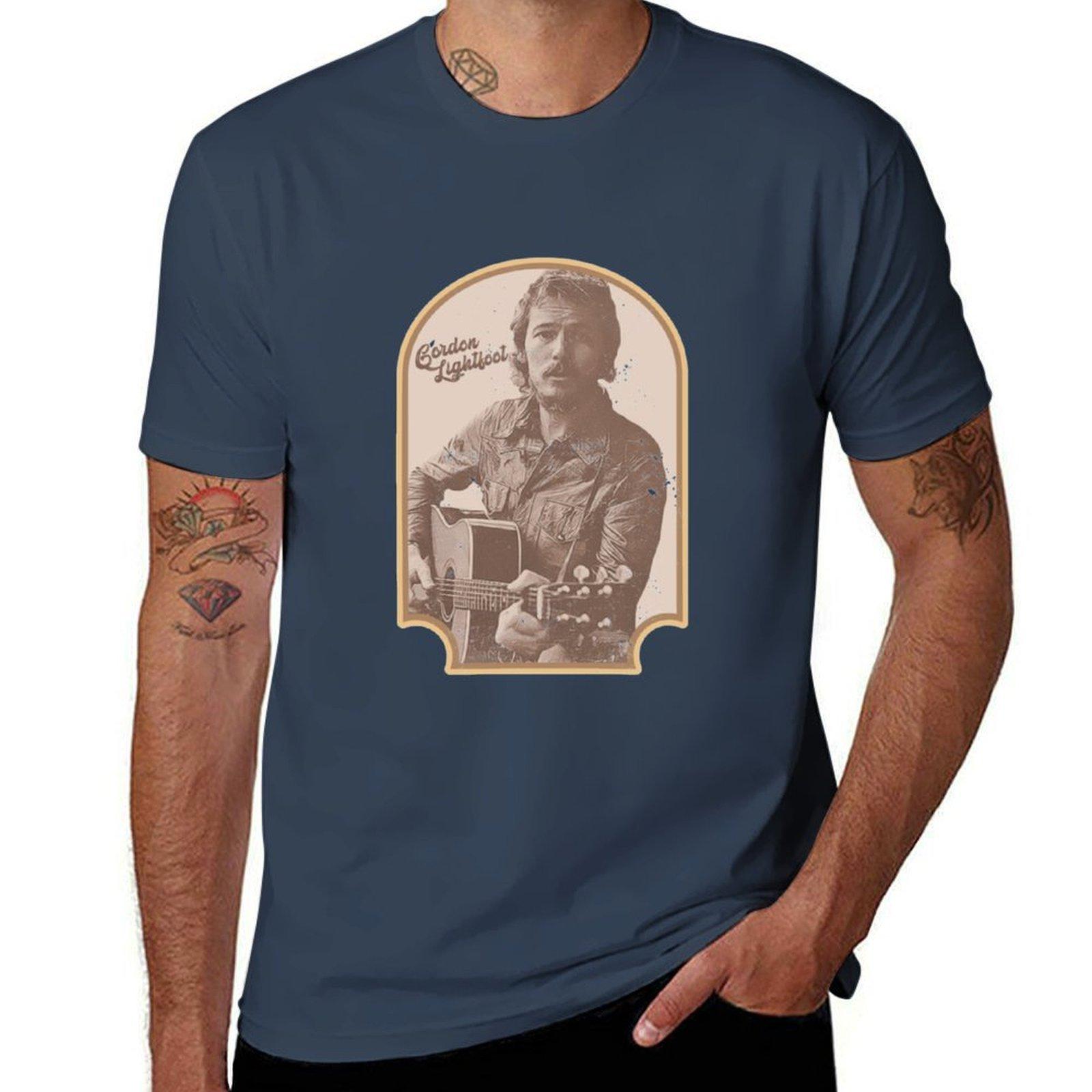 Gordon Lightfoot TShirt Fitness Quick Dry Short Sleeve Top S