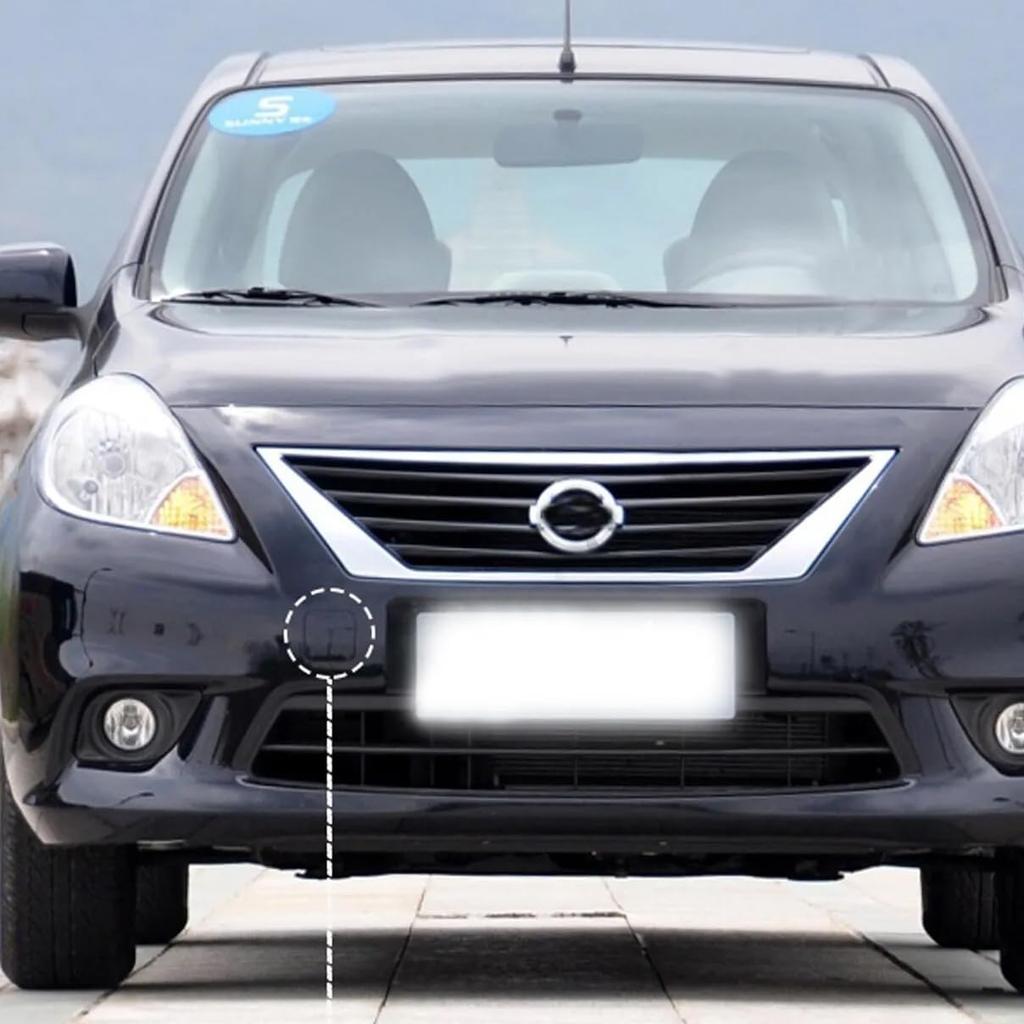 Front Bumper Tow Hook Cover Cap For Nissan Versa Sedan 2012 2013 2014 622A0-3BA0H (Black)