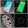 Car Wheel Reflective Stickers Glow-in-the-Dark Valve Covers Fluorescent Valves Motorcycle Bicycle Wheels Universal Accessories