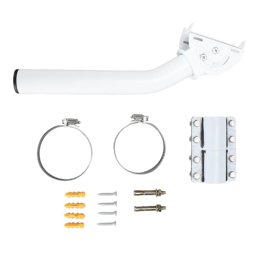 Antenna Pole Mount Adjustable Weather Resistant Wall Roof J Mount Kit for Starlink V2 Rectangular