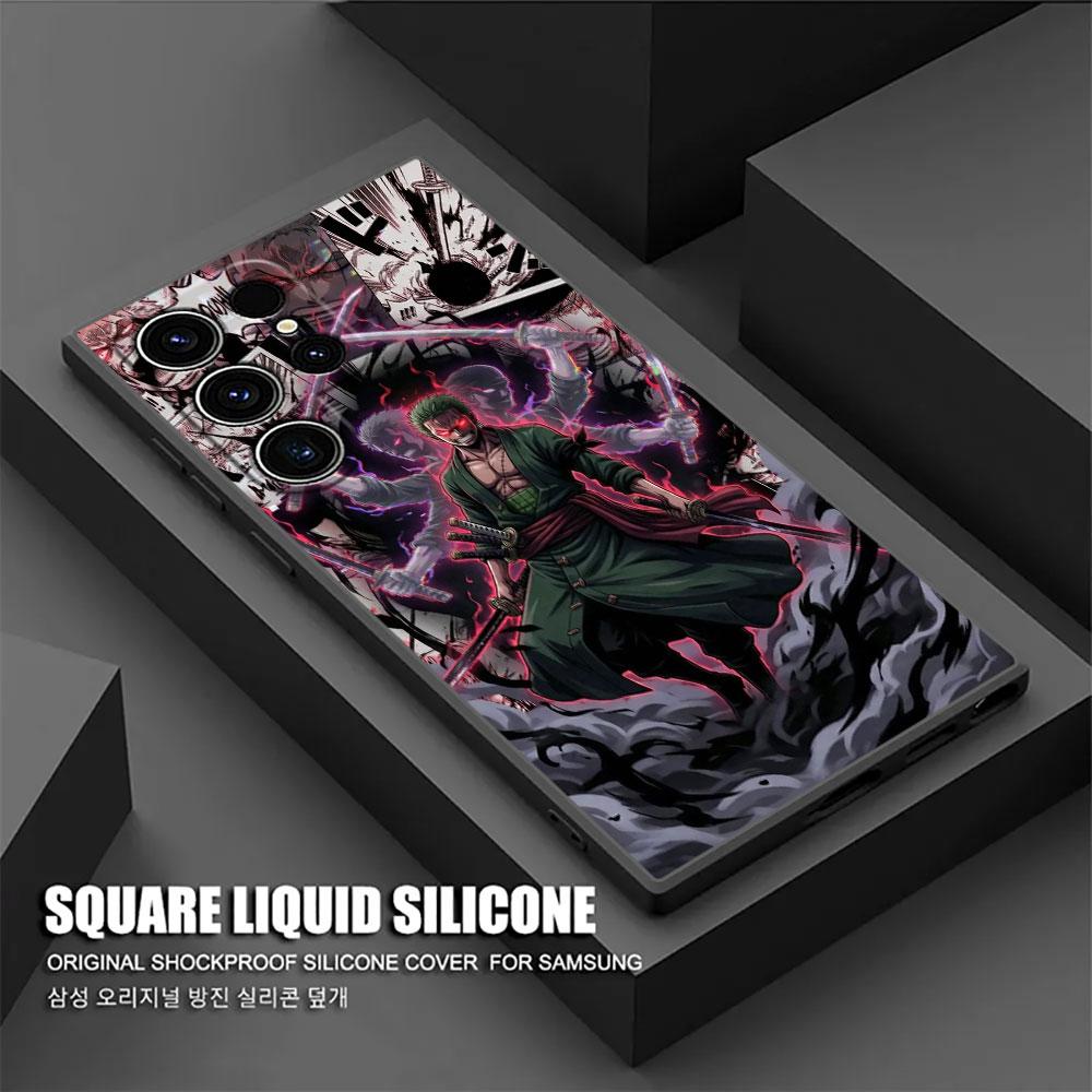 Anime Ones P-Piece Zoro Phone Case For Samsung Galaxy S25 S24 S23 S20 S21 FE S26 S22 Ultra 5G S26 Plus S25FE Soft Silicone Cover