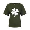 Women's Fashion Casual St. Patrick's Day Printed T-shirt Crewneck Pullover Short Sleeve Top