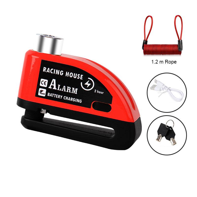 New Motorcycle Alarm Disc Brake Lock Security Moto Wheel Disk Padlock Waterproof 110dB Loud Anti Theft Alarma Motocicleta