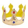 Kids Fancy Dress Royal Crown Set Plastic King Queen Scepter for Storybook Parade Cosplay