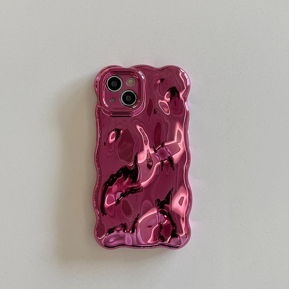 3D Bubble Wave Pattern Phone Case For iPhone 17 Air 16 15 14 13 12 11 Pro Max 14pro Electroplated Soft Shockproof Back Cover