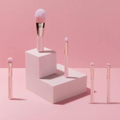 Heymini 5-piece Makeup Brush Set / Portable / Travel / Powder / Blusher / Shading / Eye Shadow / Mini / Eyebrow / Eyelash