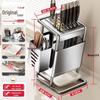 Stainless Steel Kitchen Countertop Knife Holder & Organizer