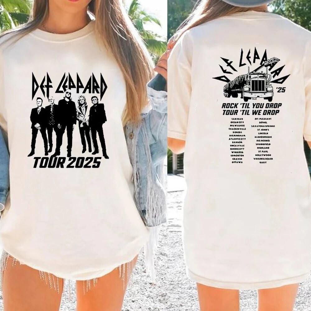 Retro Def Leppard Shirt Def Leppard Rock Til You Drop T-shirt Unisex T-Shirt