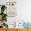 Ryeolo Kids Bathroom Wooden Poster Hanger Frame 12.5x17 Inch, Rules Wall Art Decor for Toddler Boy Girl, Colorful Decor