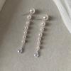 Temperament Pearl Water Drop Long Tassel Earrings for Women Simple Fashionable Daily Accessories Party Jewelry Birthday Gifts