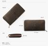 [HALEINE] Women's and Men's Long Wallet, Python Leather, Single Piece, Round Zipper: Cyprus