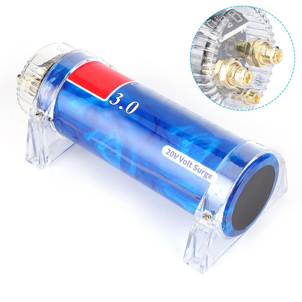 Belva BB1D 1.0 Farad Car Audio Capacitor With Digital Voltage Display - 1000W Support