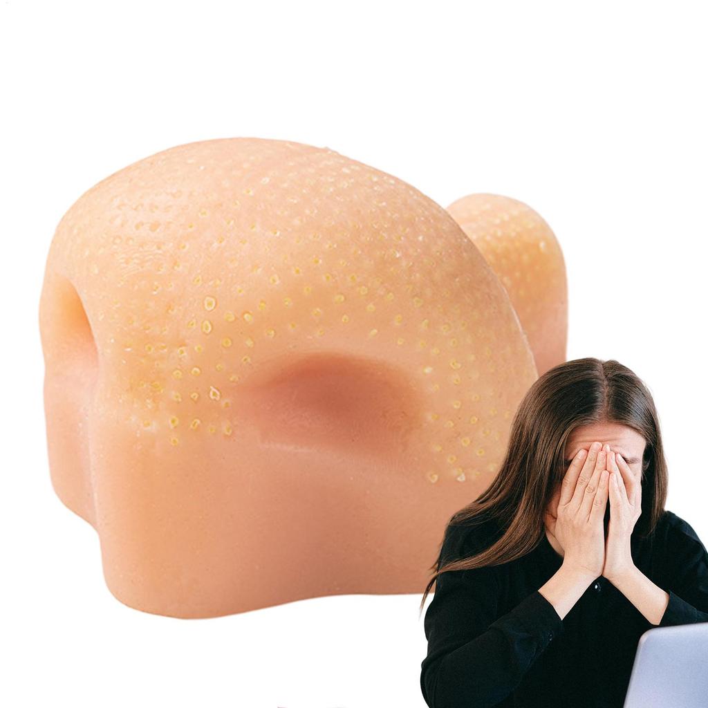 Pimple Toy 9x5x7cm Silicone Interactive Pimple Squeeze Toy Reusable Stress Reliever Nose Game for Kids Adults Classroom Desk