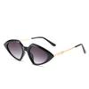 European And American Trends New Small Frame Sunglasses Fashion Triangle Marine Piece Metal Sunglasses Personalized Glasses